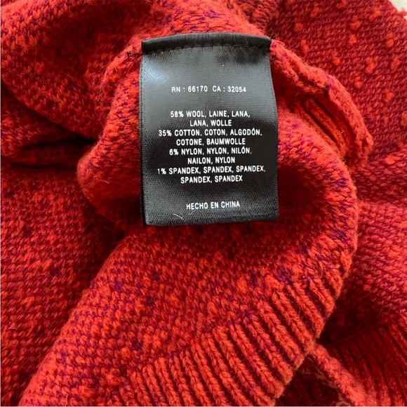 MOTH ANTHROPOLOGIE Orange Wool Boucle Knit Skirt Size Medium - Picture 5 of 8